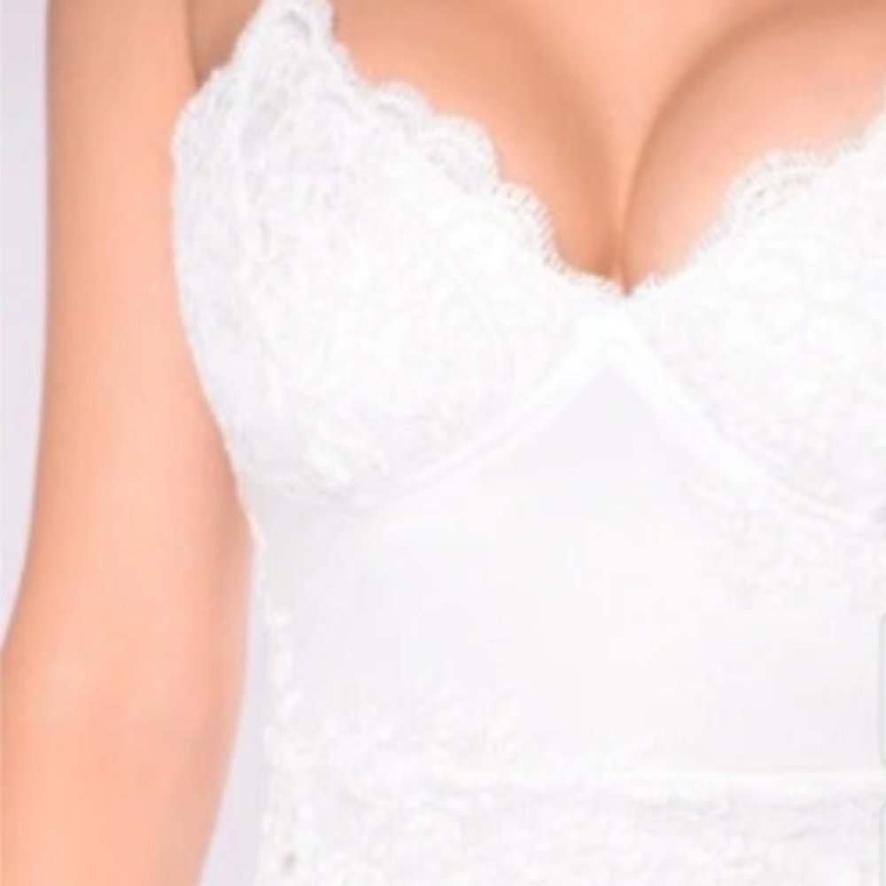 Date night all white lace maxi sexy dress